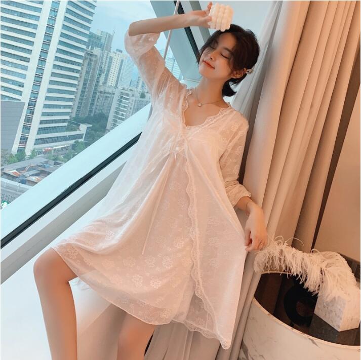 楽天市場】ネグリジェ セクシーレースワンピースパジャマ 二点セット