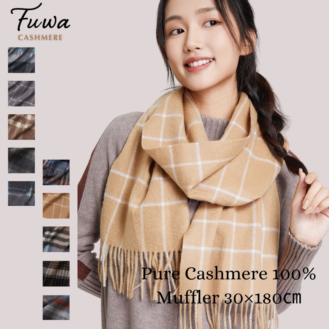 楽天市場】カシミヤ 100％ チェック柄 マフラー カシミア カシミヤ