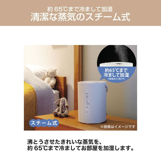 楽天市場】[EE-MA20-GA] スチーム式加湿器 象印 加湿器 木造3畳