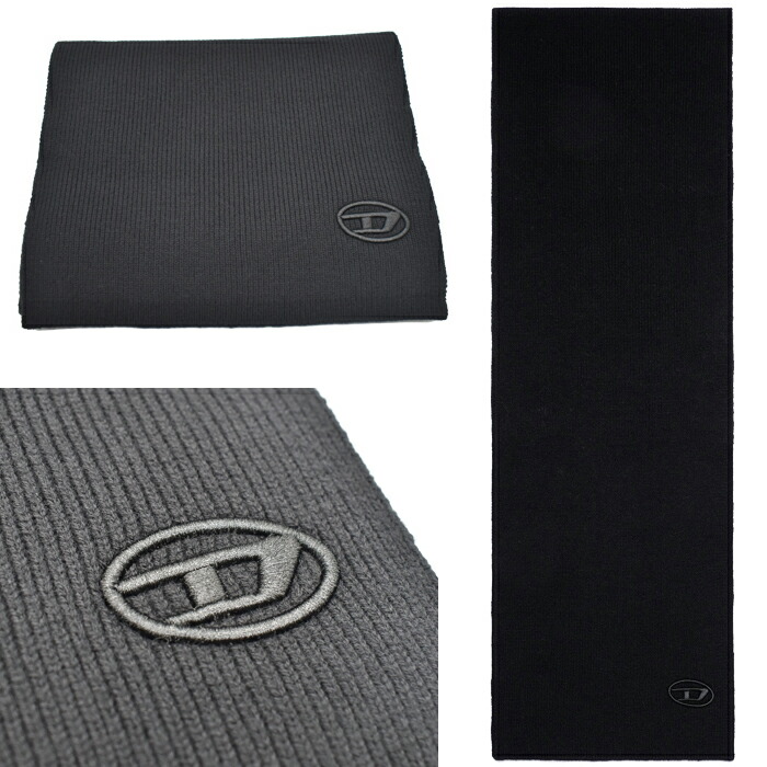 楽天市場】DIESEL ディーゼル マフラー K-CODER SCARF ブラック ニット