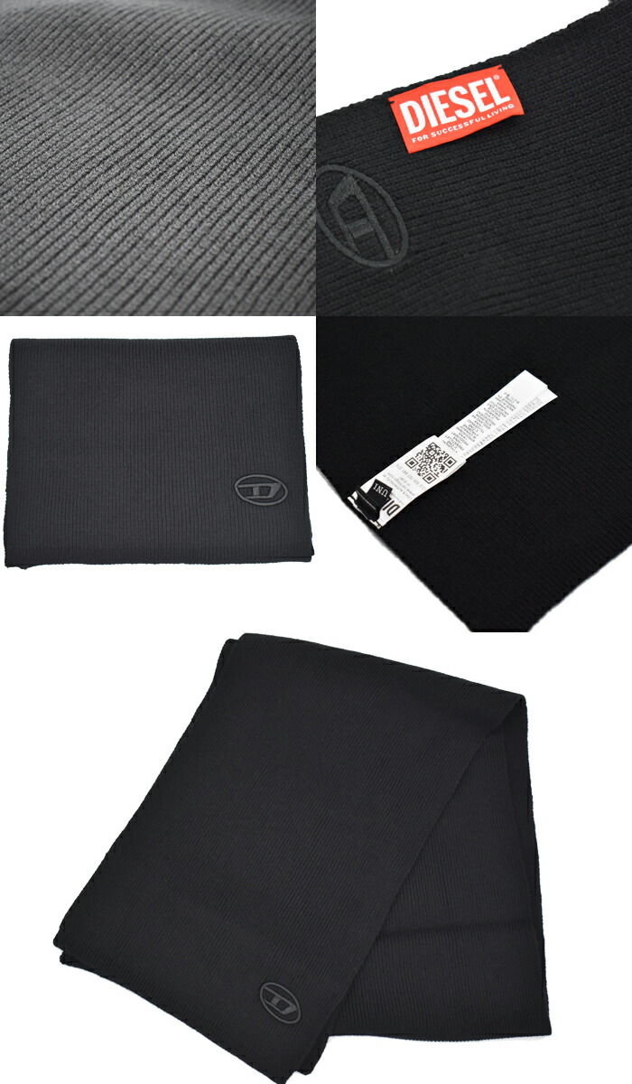楽天市場】DIESEL ディーゼル マフラー K-CODER SCARF ブラック ニット