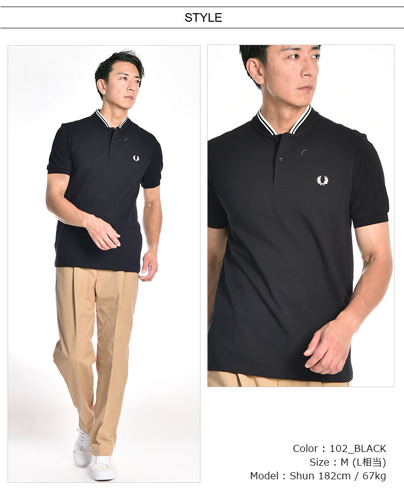 楽天市場】FRED PERRY/フレッドペリー BOMBER COLLAR POLO SHIRT M4526