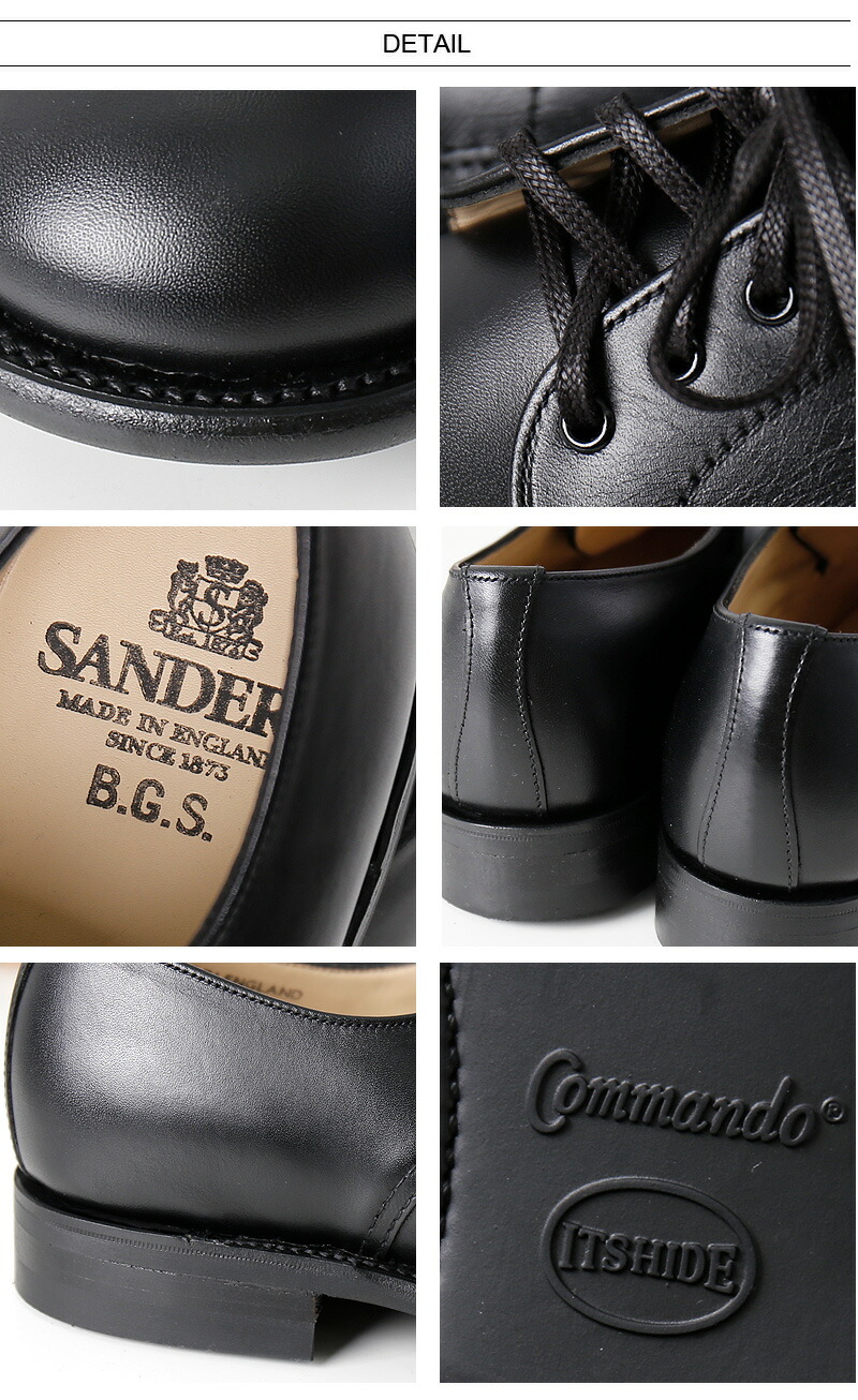 楽天市場】SANDERS/サンダース B.G.S. PLAIN TOE 1945BOW WAXY LEATHER