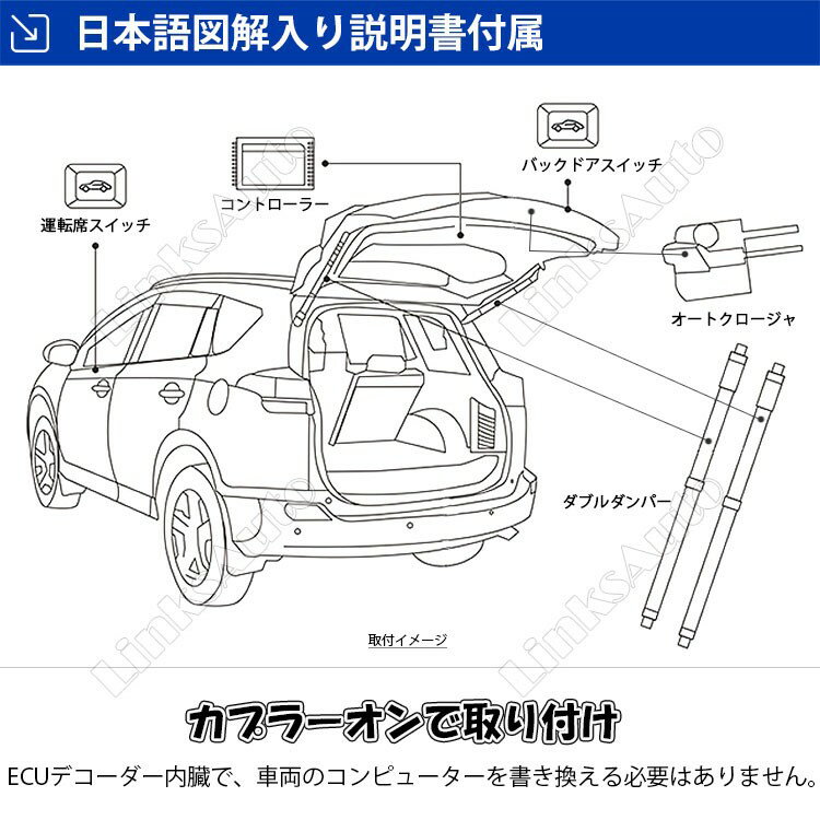 楽天市場】電動パワーバックドア キット TOYOTA トヨタ SIENTA 10系