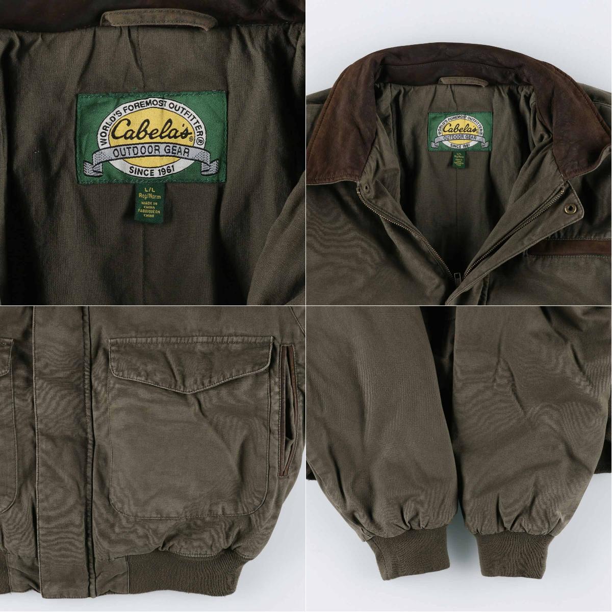 楽天市場】カベラス Cabelas レザー襟 中綿ジャケット メンズXL