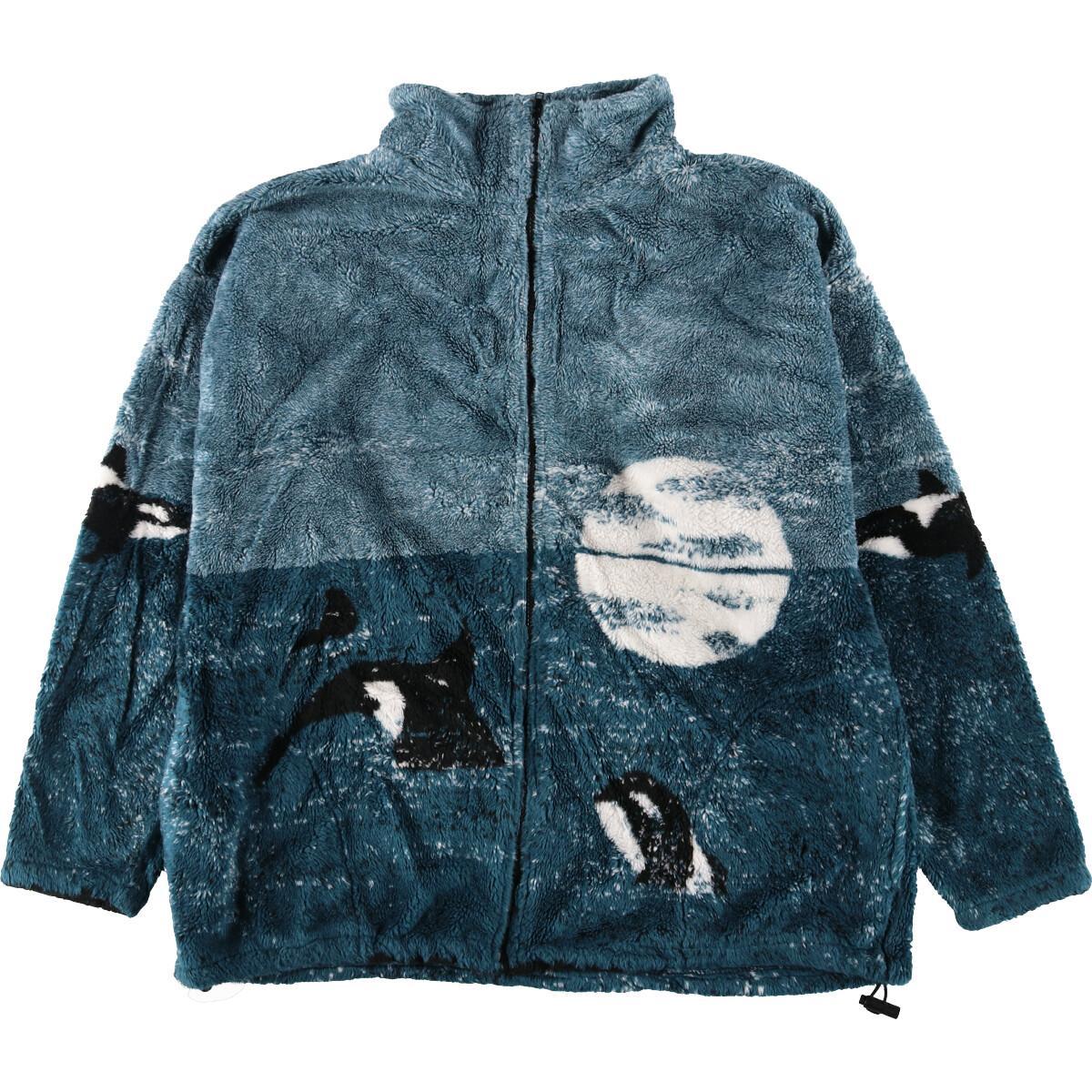 楽天市場】古着 90年代 BLACK MOUNTAIN 総柄 シャチ柄 フリース