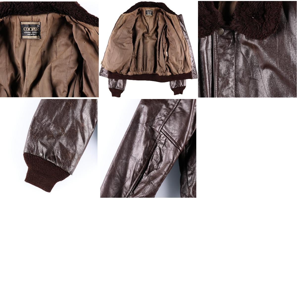 楽天市場】80年代 COOPER G-1タイプ レザーフライトジャケット USA製