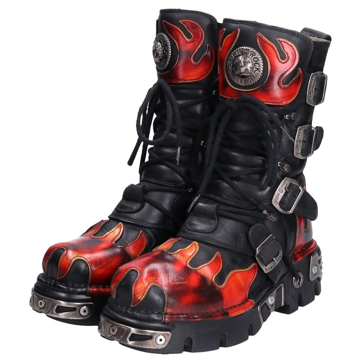 楽天市場】ニューロック NEW ROCK ファイヤーパターン サイドジップ