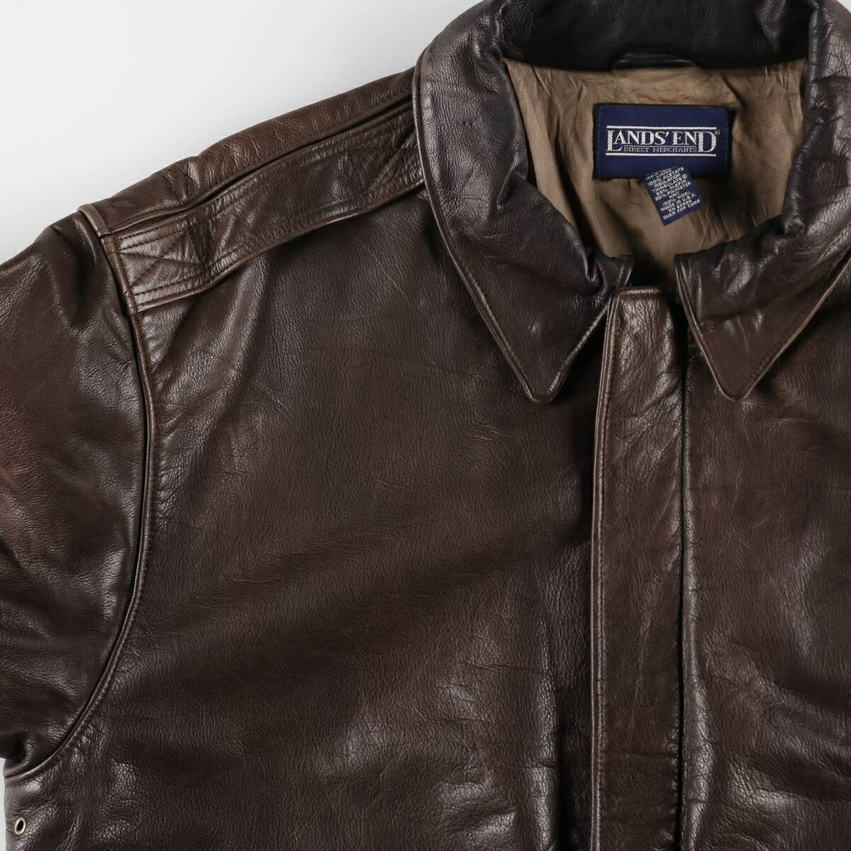 楽天市場】古着 90'S ランズエンド LANDS' END A-2タイプ レザー