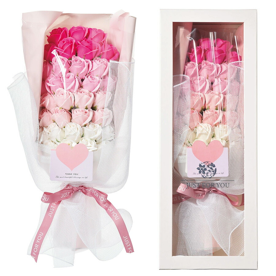 楽天市場】【スーパーセール】ソープフラワー ローズ ブーケ 33輪