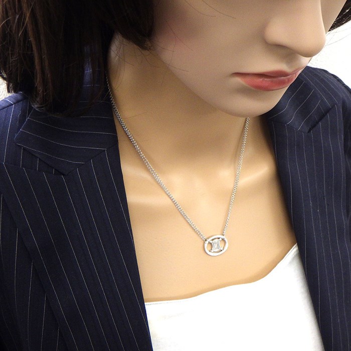 楽天市場】セリーヌ CELINE ネックレス トリオンフ ダブルチェーン