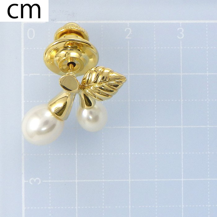 楽天市場】ミキモト MIKIMOTO ピンブローチ チェリー リーフ パール