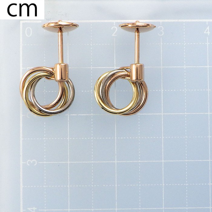 楽天市場】カルティエ Cartier ピアス トリニティ B8043200 サークル