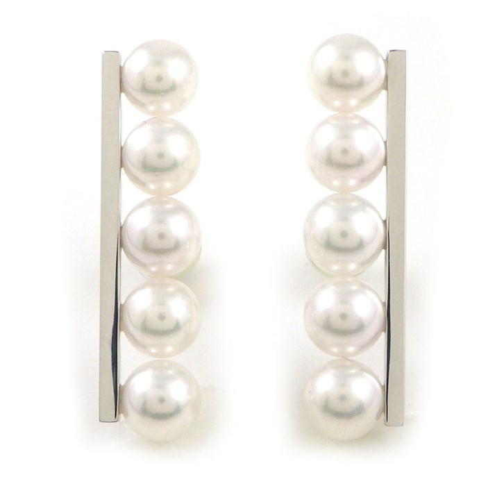 楽天市場】タサキ 田崎真珠 TASAKI ピアス バランス プラス バー 5連