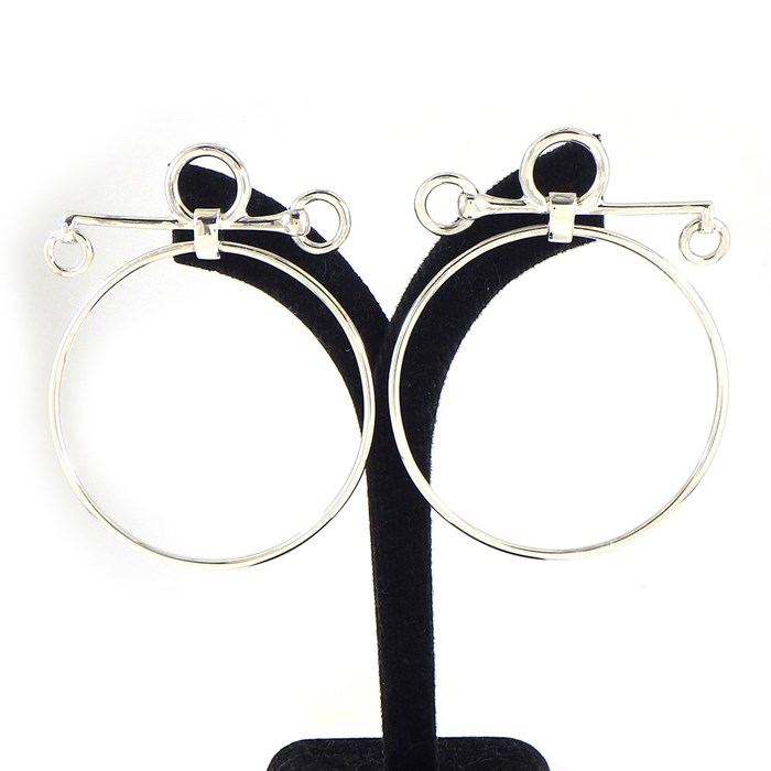 楽天市場】エルメス HERMES ピアス ループ ミディアム MM SV925 【中古