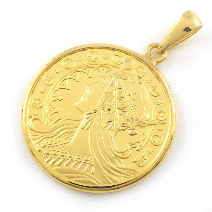 楽天市場】ペンダントトップ アルフォンス・ミュシャ メダル 1/10