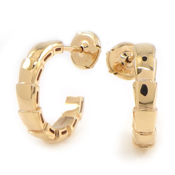 楽天市場】ブルガリ BVLGARI フープ ピアス セルペンティ K18PG 【中古
