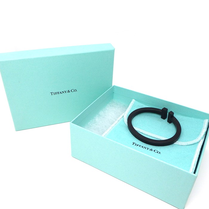 楽天市場】ティファニー Tiffany & Co. バングル Tスクエア 黒
