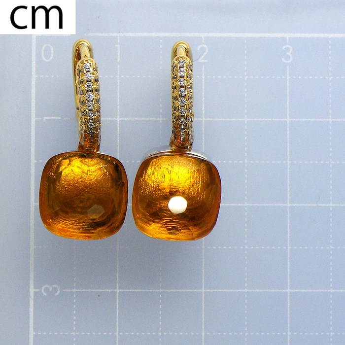 楽天市場】ポメラート Pomellato ピアス ヌード シトリン 透明石 K18YG