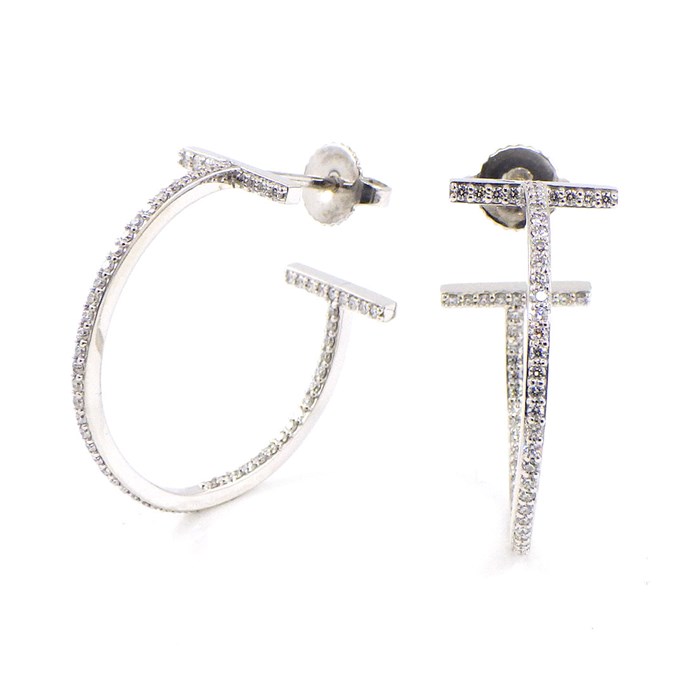 楽天市場】ティファニー Tiffany & Co. ピアス T ワイヤー フープ