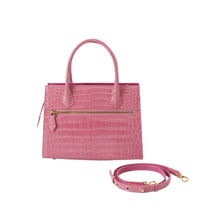 楽天市場】クロコダイル 本革 レディース バッグ ハンドバッグ ピンク