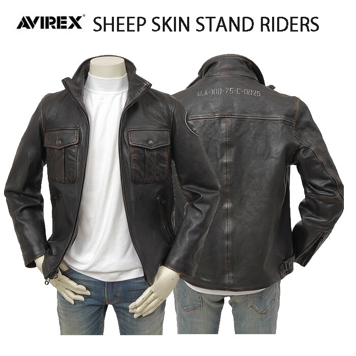 楽天市場】AVIREX アビレックス レザー ジャケット ライダー 5250012