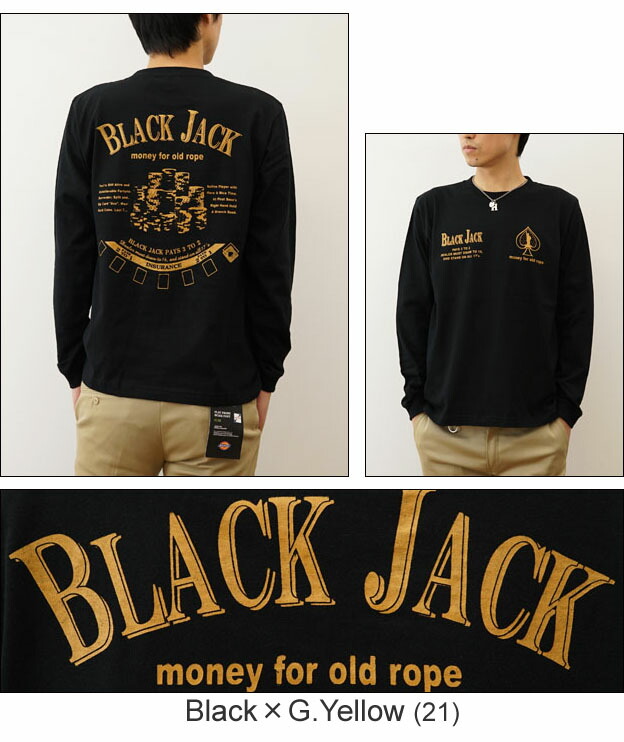 楽天市場】（ロンT）『BLACK JACK』 JEANSBUG ORIGINAL 長袖 Tシャツ