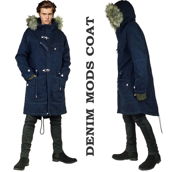 楽天市場】モッズコート デニムコート オーバーサイズ ミリタリー