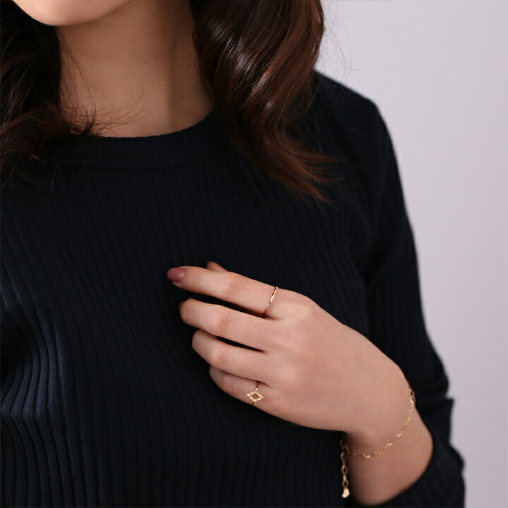 楽天市場】18金 リング k18 指輪 ピンキーリング 18k ピンクゴールド