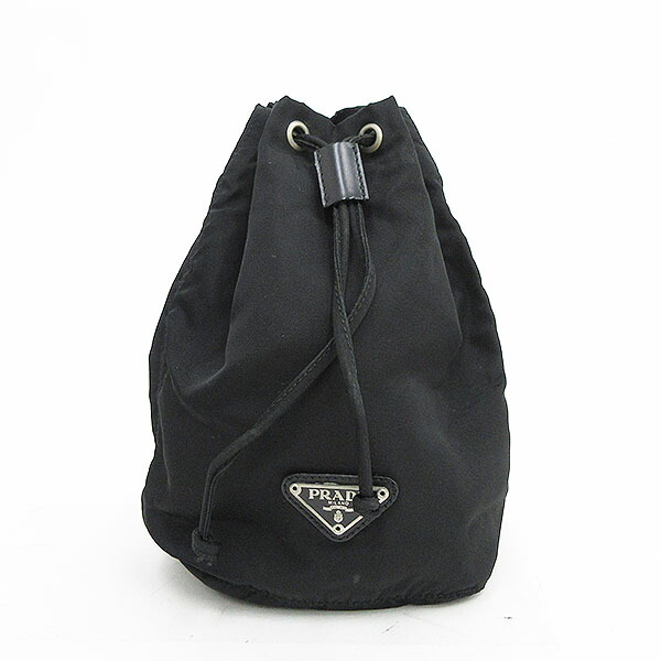 楽天市場】PRADA(プラダ) 巾着 ポーチ 黒 ブラック ナイロン【ブランド
