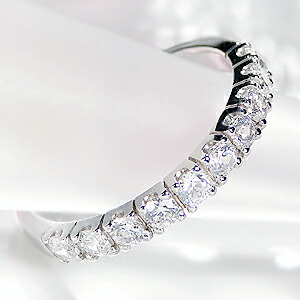 楽天市場】☆10％OFF☆pt950 【0.5ct】ダイヤモンド ハーフエタニティ