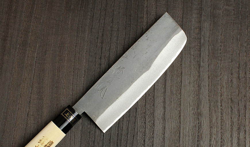 楽天市場】白二（上作） 菜切 黒 PC柄 165mm 實光包丁(堺包丁) 贈り物