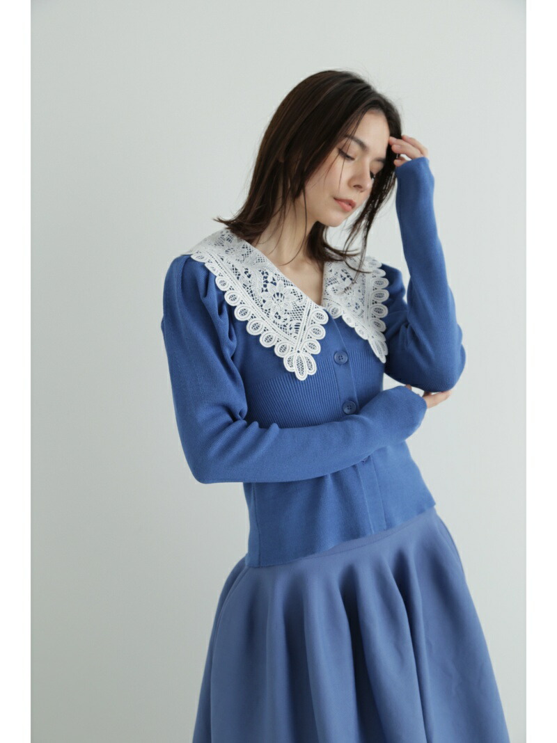 楽天市場】【SALE／80%OFF】レースカラーニットカーディガン JILL