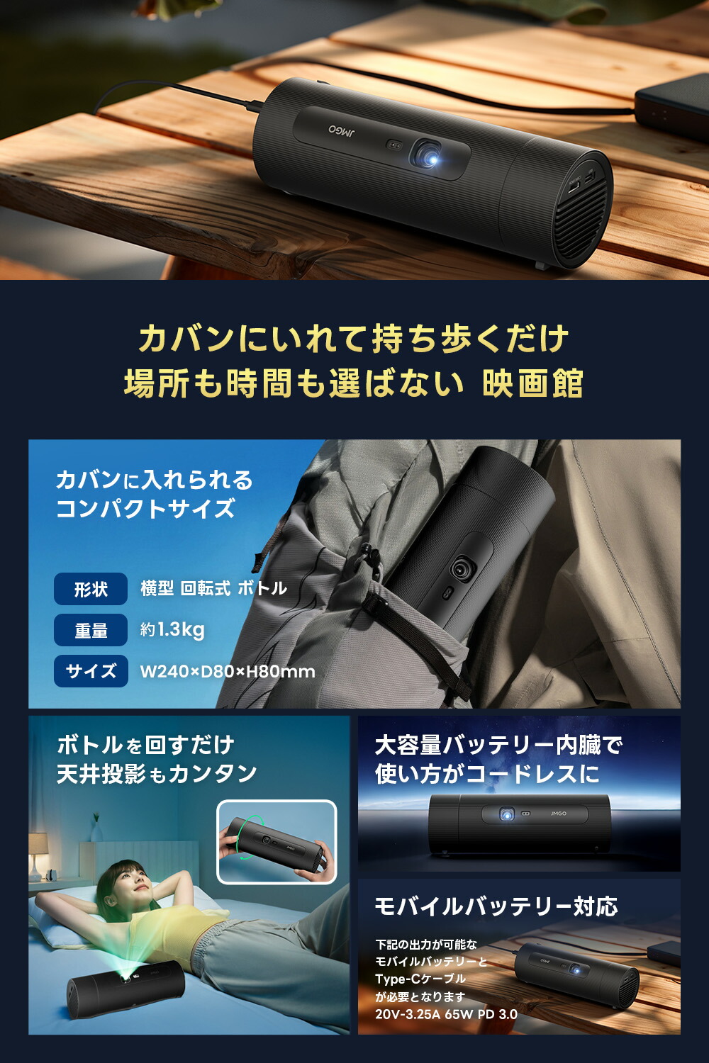 楽天市場】【楽天スーパーSALE22％OFFクーポン】JMGO PicoFlix ボトル