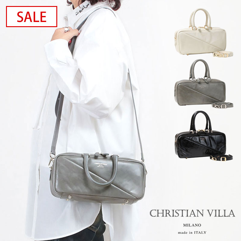 楽天市場】【SALE】【正規販売店】 CHRISTIAN VILLA スクエアボストン