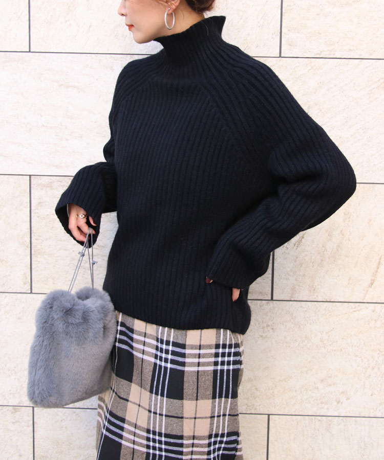 楽天市場】セール タートルネックリブニットプルオーバー ざっくり