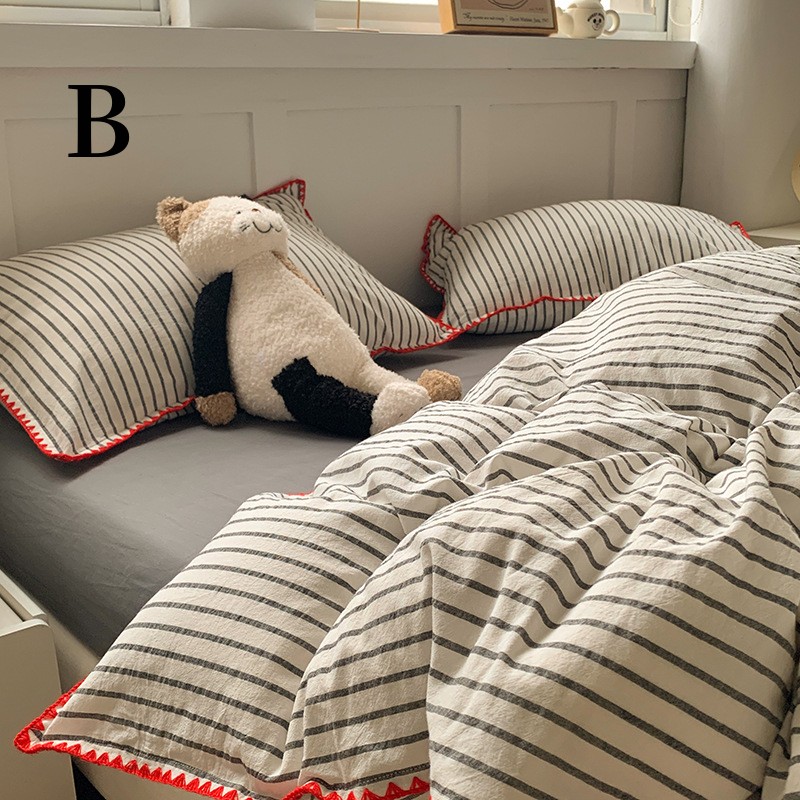 楽天市場】布団カバーセット 3点セット ストライプ柄 掛け布団カバー