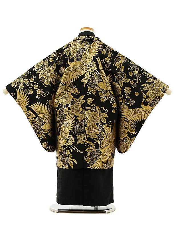 楽天市場】七五三レンタル 男の子 5975黒ゴールド鶴×黒袴 5歳 男の子