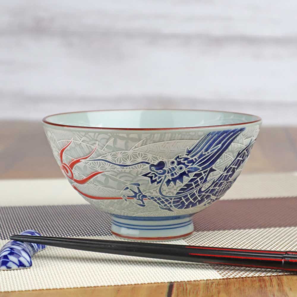 楽天市場】茶碗 飯碗/ 撥水 龍神 茶碗 大平 /ドラゴン 竜 飛龍 純和風
