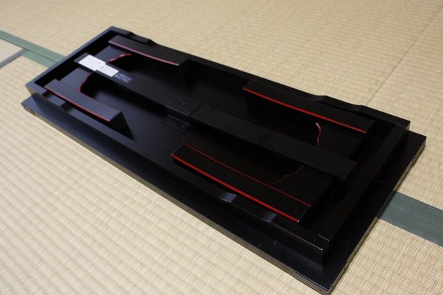 楽天市場】新二月堂机【黒塗面朱】 幅3尺(90cm) 板バネ式 (1900-3001