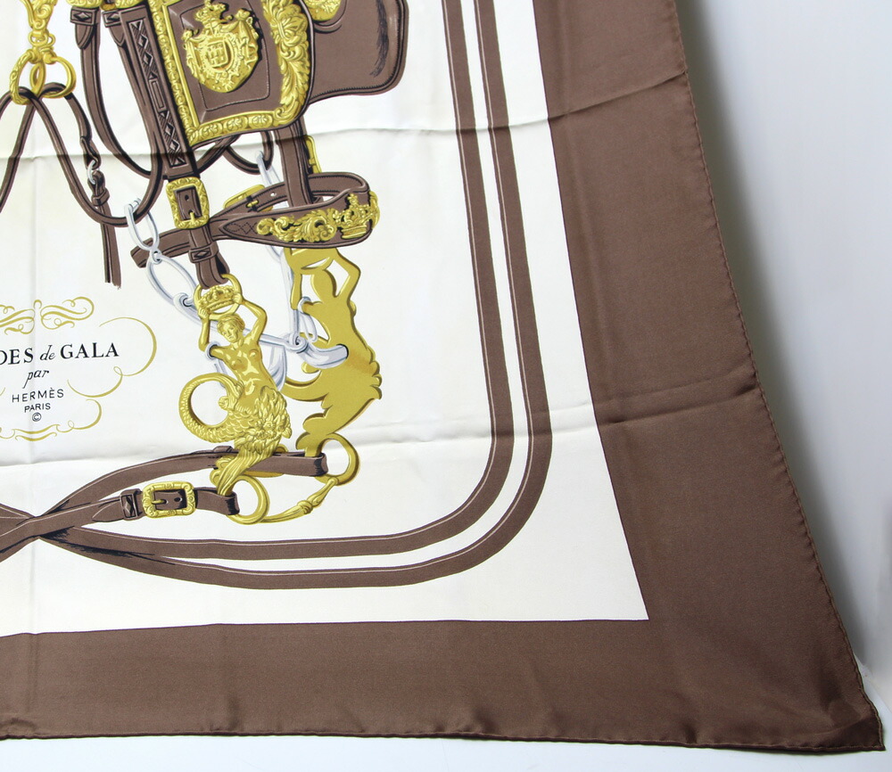 楽天市場】【楠本質店/元住吉】エルメス スカーフ カレ90「BRIDES de