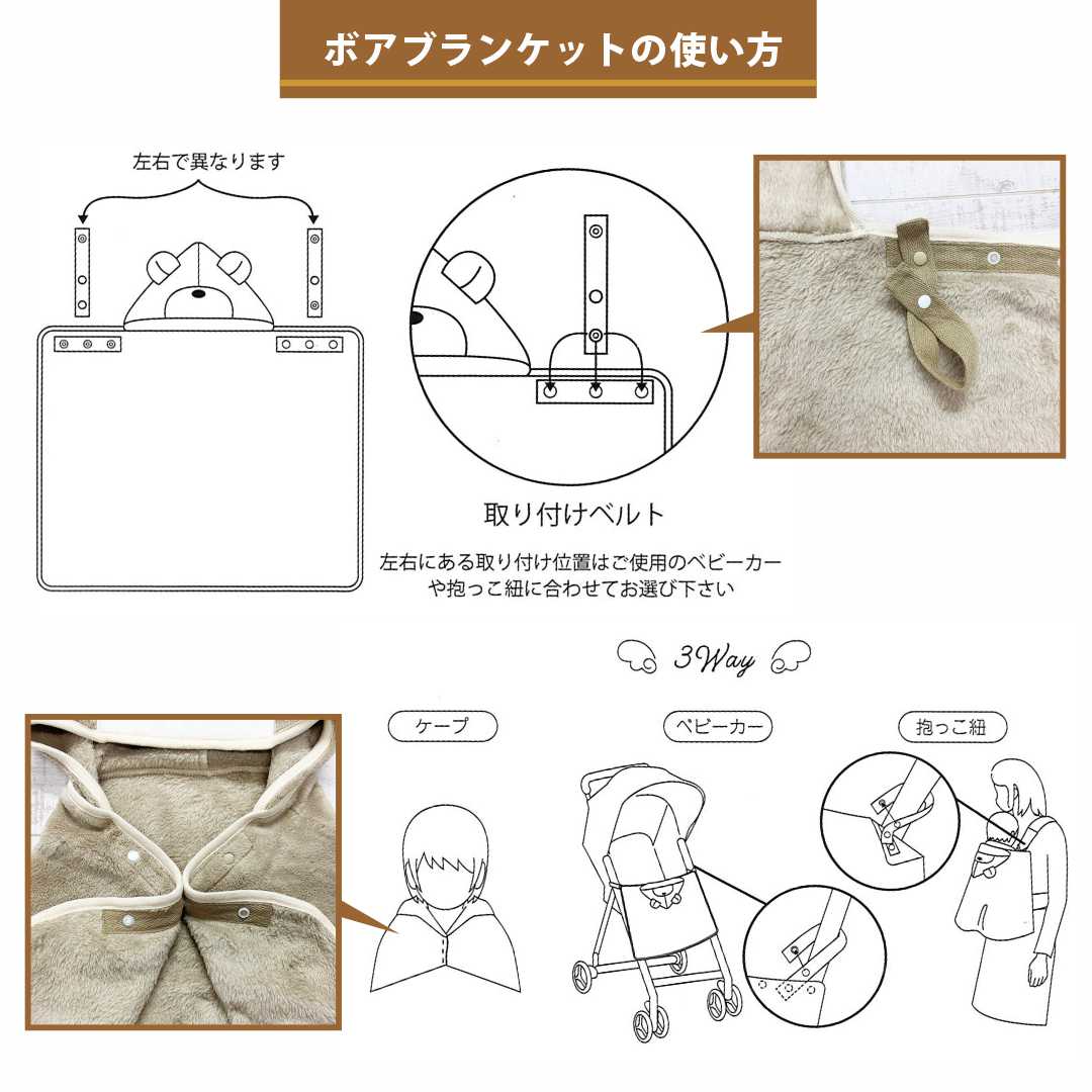 楽天市場】出産祝い ブランケット 名入れ 刺繍 3way フリース 赤ちゃん