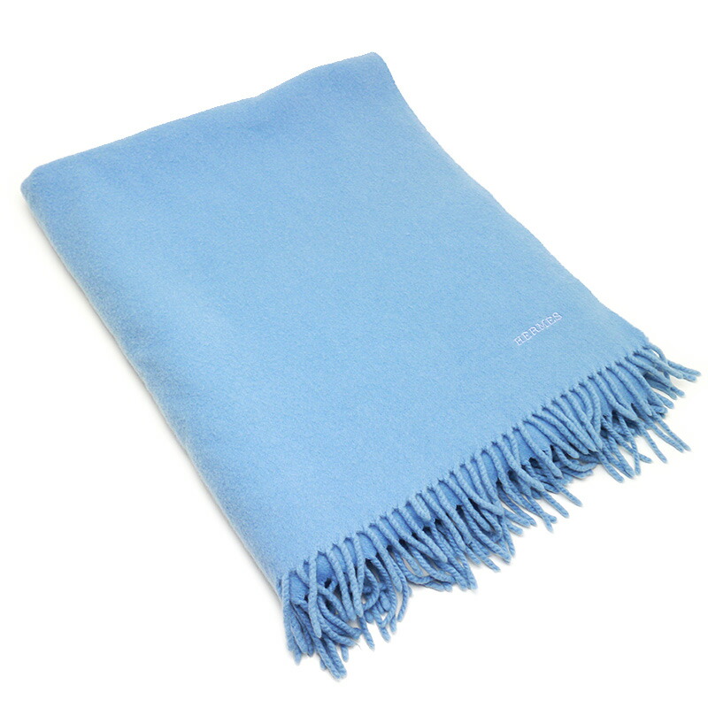 楽天市場】【中古】エルメス HERMES カシミアストール ブルー系 大判