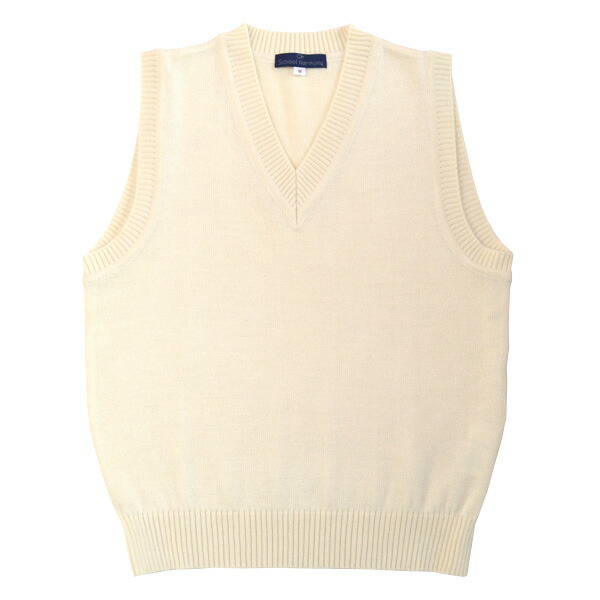 楽天市場】毛玉になりにくいニットベスト白無地【日本製】ウール混男女