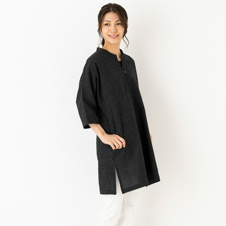 楽天市場】女性用 ドルマンスリーブ7分袖チュニック ちぢみ織