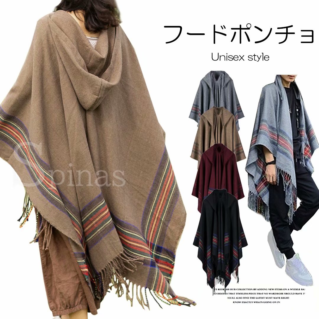 楽天市場】フード付きのストールタイプ！ポンチョ ストール レディース