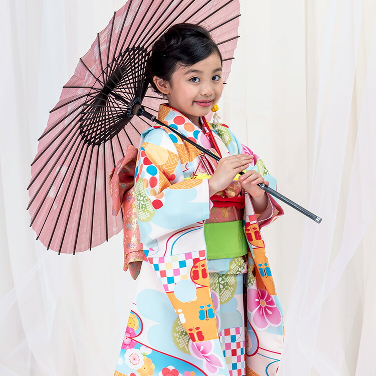 楽天市場】【レンタル】七五三 着物 7歳 四つ身セット(結び帯セット