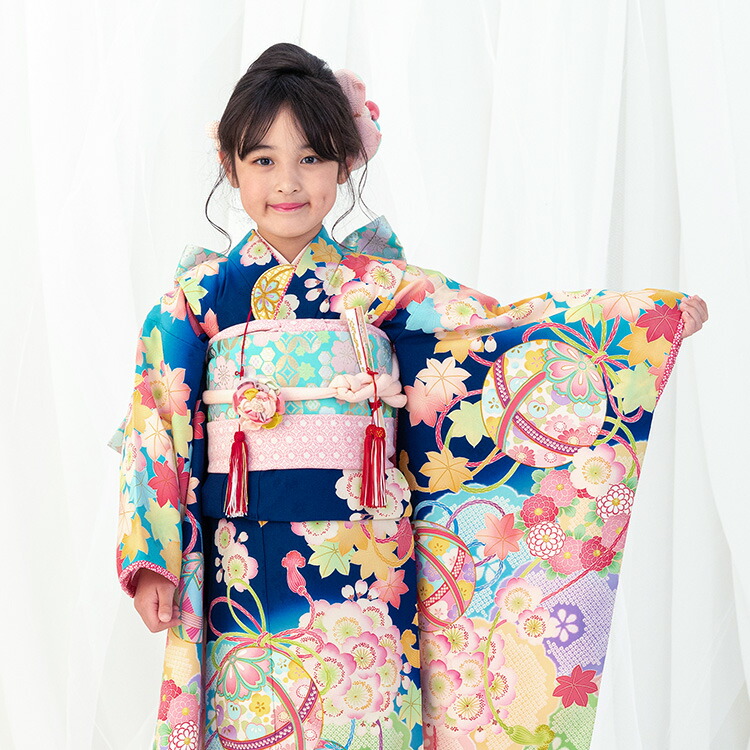 楽天市場】【レンタル】七五三 着物 7歳 四つ身セット(結び帯セット