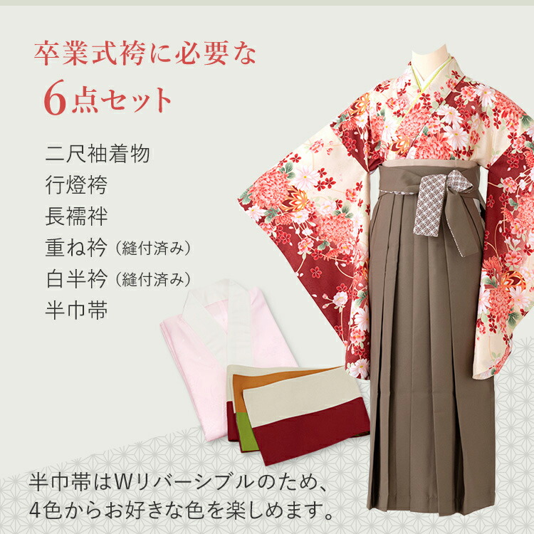 楽天市場】卒業式(高校/大学) 袴セット 6点フルセット 二尺袖(水色地に