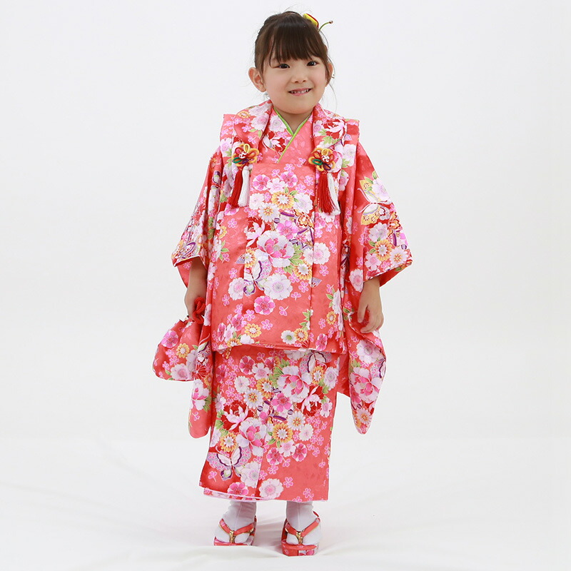 楽天市場】【レンタル】七五三 着物 3歳 被布セット 女の子 11点フル